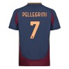 Original Trikotsatz AS Rom Pellegrini 7 Ausweichtrikot 2024-25 Für Kinder